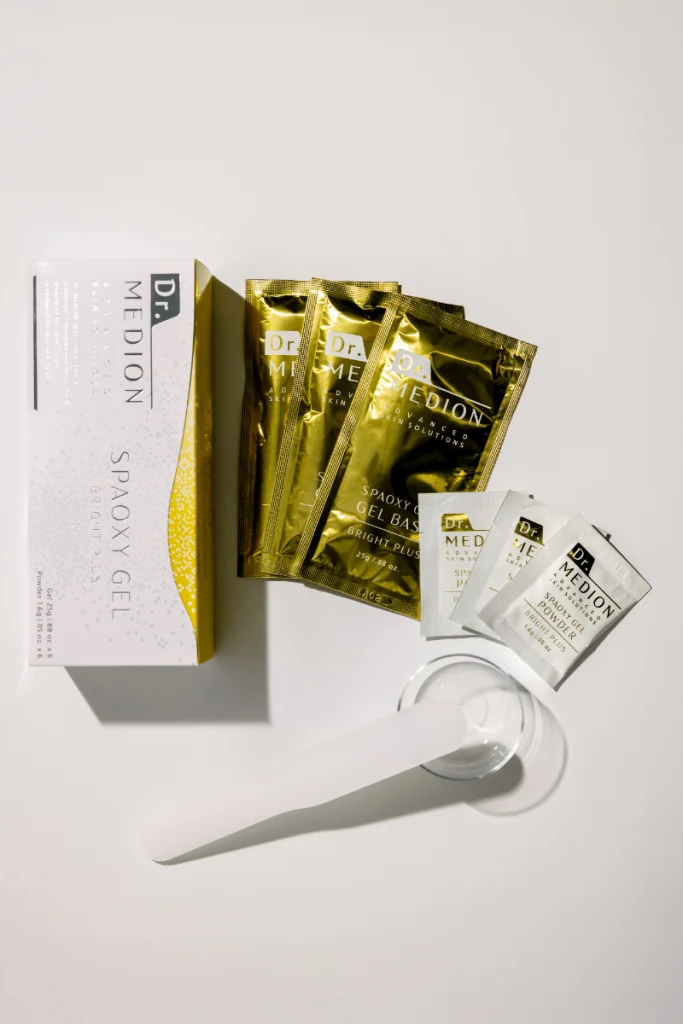 Dr. MEDION Spaoxy Gel Bright Plus Spaoxy skaistinanti gelinė kaukė su CO2 ir itin skvarbia vitamino C forma APPS (6 vienetai)